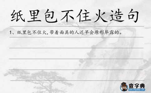 紙里包不住火造句