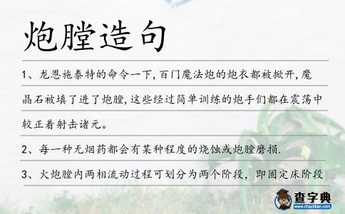 炮膛造句