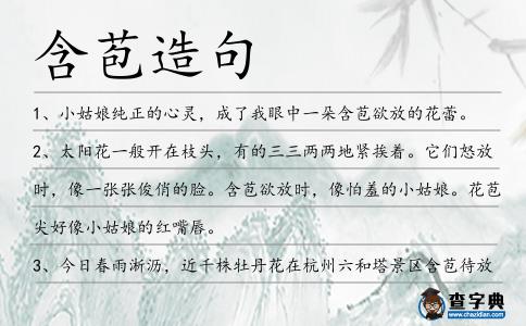 含苞造句