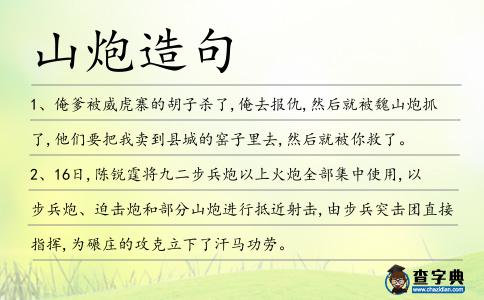 山炮造句