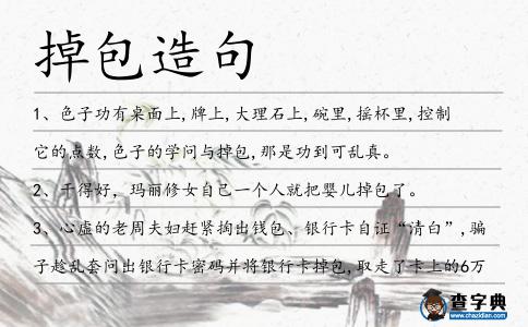 掉包造句