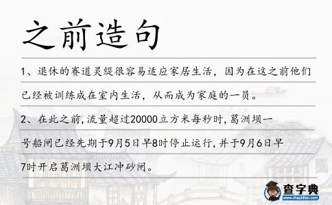 之前造句