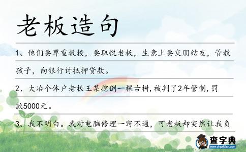 老板造句