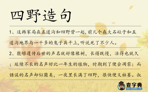 四野造句