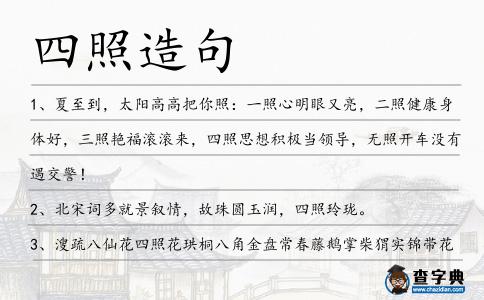 四照造句