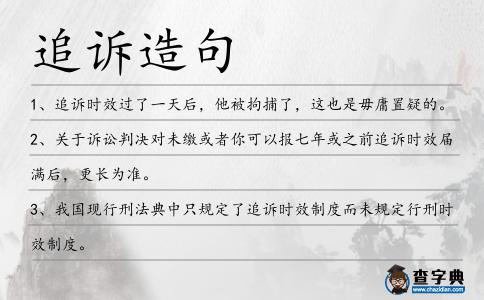 追訴造句