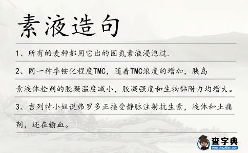 素液造句