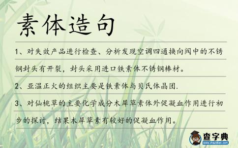 素體造句