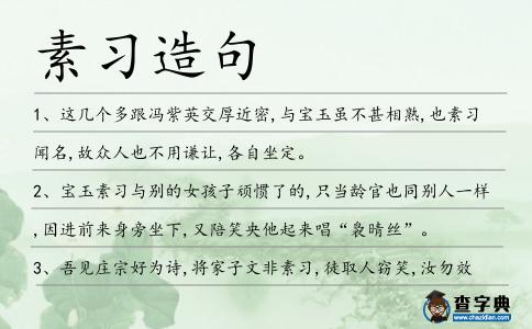 素習造句
