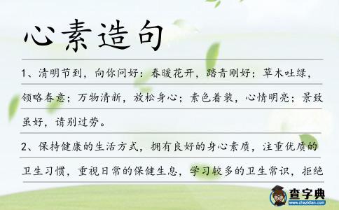 心素造句