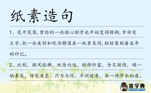 紙素造句