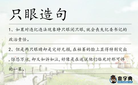 只眼造句