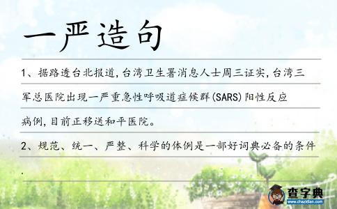 一嚴造句