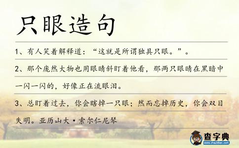 只眼造句