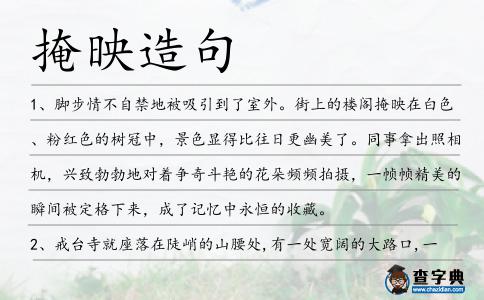 掩映造句