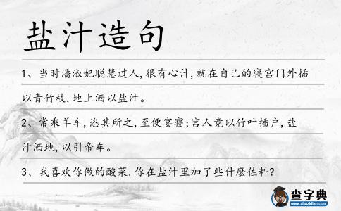 鹽汁造句