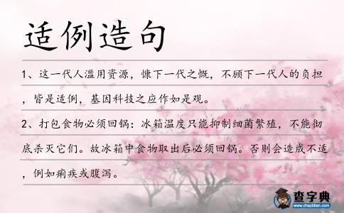 適例造句