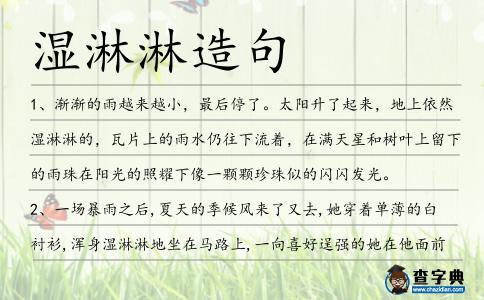 濕淋淋造句