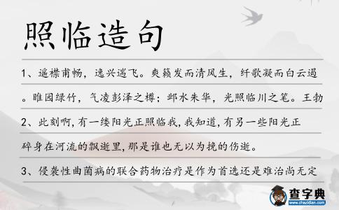 照臨造句