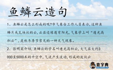 魚鱗云造句