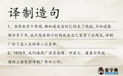 譯制造句