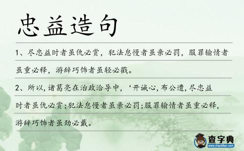 忠益造句