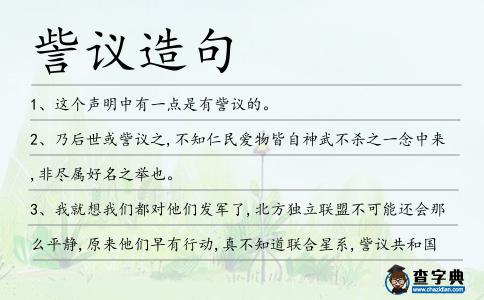 訾議造句