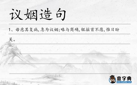 議姻造句