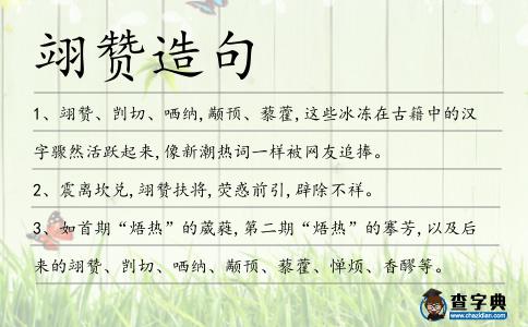 翊贊造句