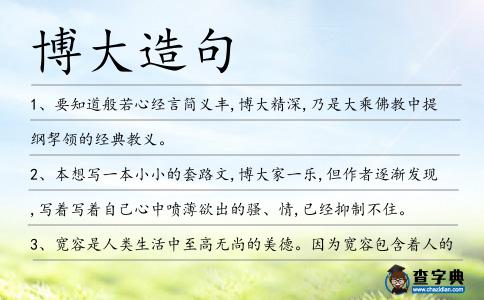 博大造句