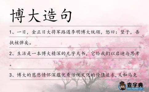 博大造句