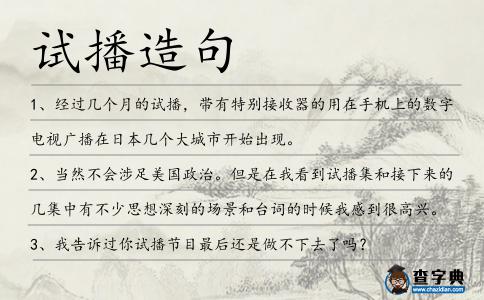 試播造句