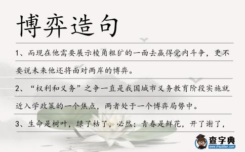 博弈造句