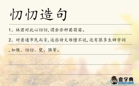 忉忉造句