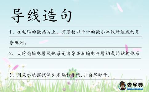 導(dǎo)線造句