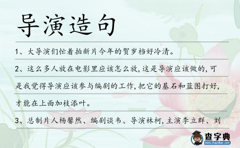 導(dǎo)演造句