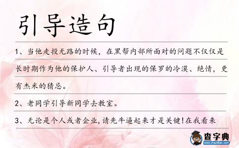 引導(dǎo)造句