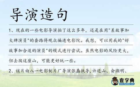 導演造句