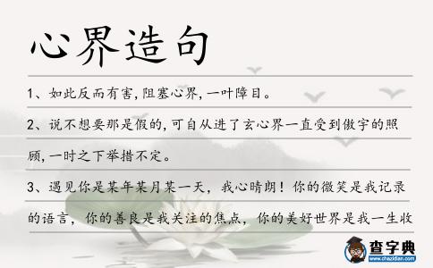 心界造句