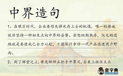 中界造句