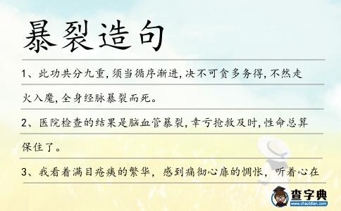 暴裂造句