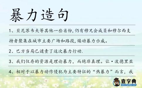 暴力造句