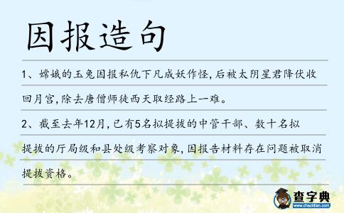 因報造句