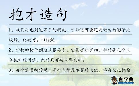 抱才造句