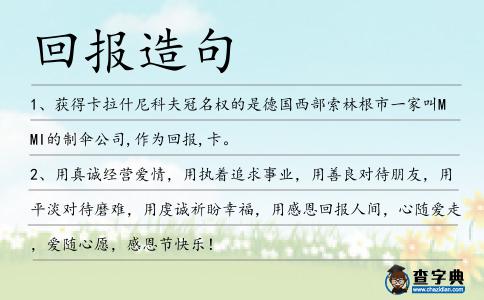 回報造句