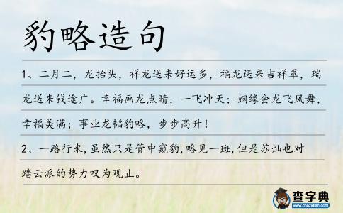 豹略造句