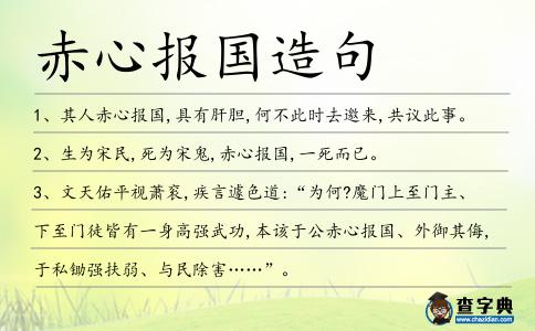 赤心報國造句