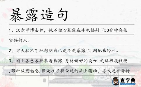 暴露造句