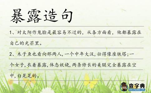暴露造句
