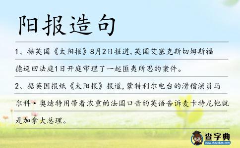 陽報造句
